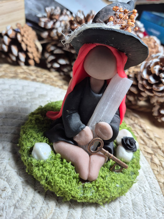 Bruja con barra de selenita